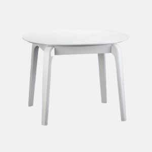 Folding table round SPACE white