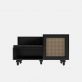 Купити Shoe cabinet TENETA with a soft seat black від MAIIMO