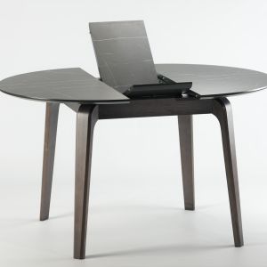 Folding table round SPACE black