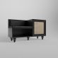 Купити Shoe cabinet TENETA with a soft seat black від MAIIMO