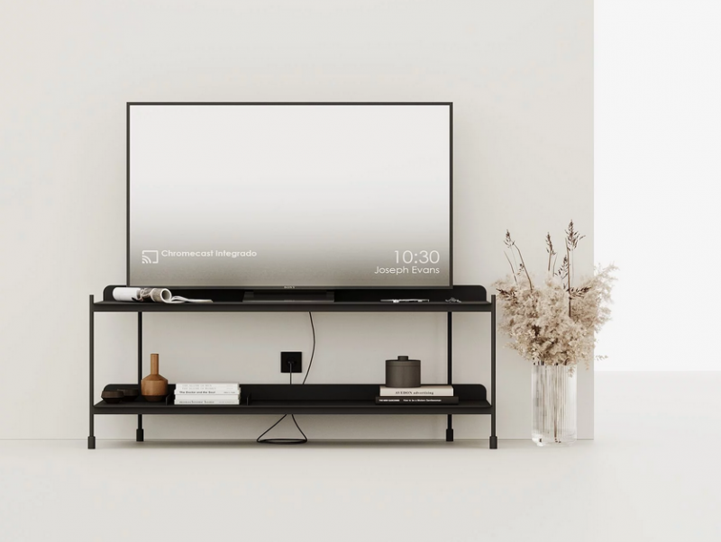 Купити Металлический стеллаж Spacious TV Stand для зоны ТВ (деревянные полочки) від MAIIMO