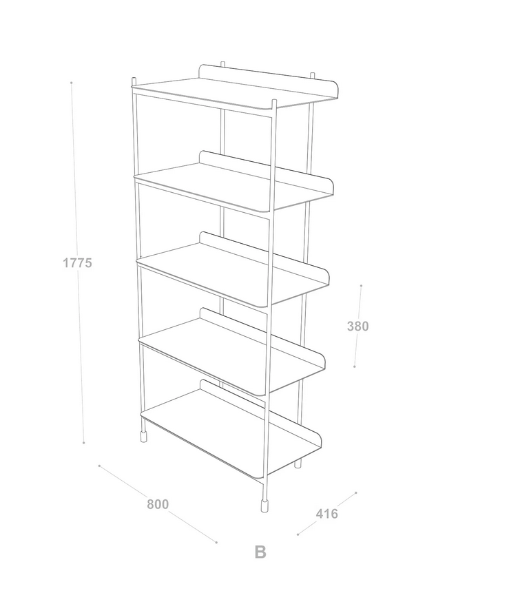 Купити Metal shelving Spacious High від MAIIMO