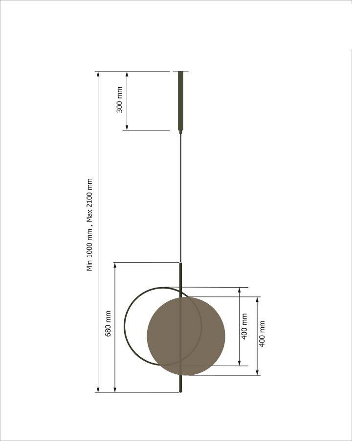 Купити Pendant lamp MID glass L від MAIIMO