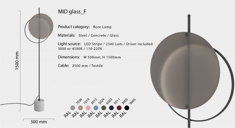 Купити Торшер MID glass F від MAIIMO