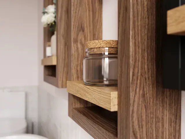 Настінна полиця-рамка Portal грецький горіх — MAIIMO