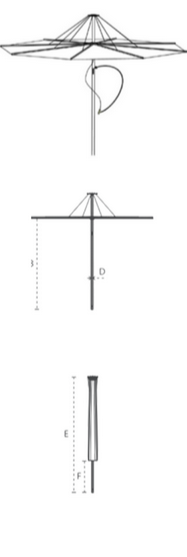 Купити Garden umbrella Infina KOLO 1 pole, 1 cap, with base, weighting від MAIIMO