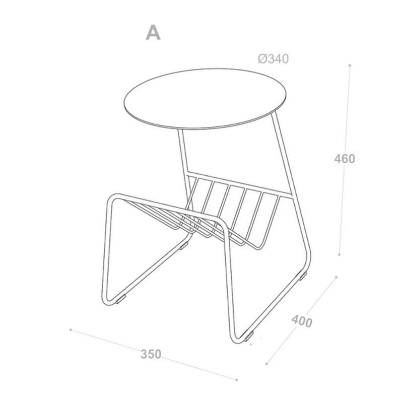 Купити Сoffee table QW with the metal shelf від MAIIMO
