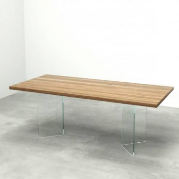 Table on glass support Levitation